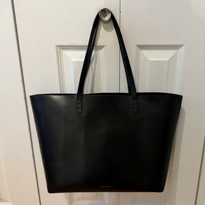 Mensur Gavriel Leather Large Black/ Dark Blue Tote Bag